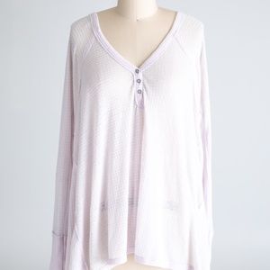 We the Free, Free People Longsleeve Flowy Sheer Knit Blouse
